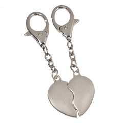 Gifts llavero doble corazon partido plata en lallimonacom