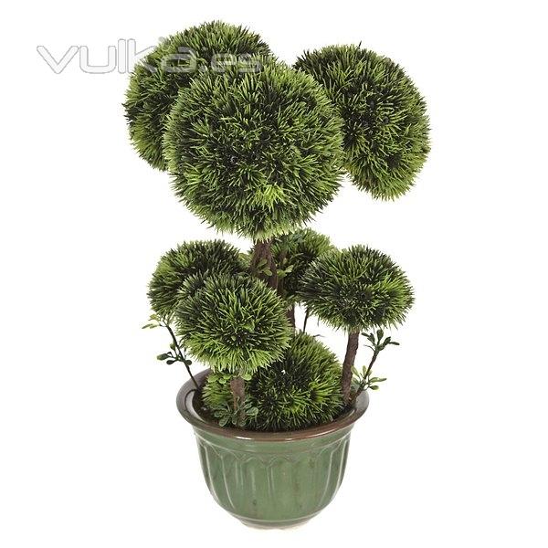 Plantas artificiales. Bonsai artificial topiary 8 bolas 28 en lallimona.com