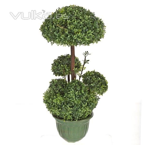 Plantas artificiales. Bonsai artificial topiary 6 bolas 38 en lallimona.com