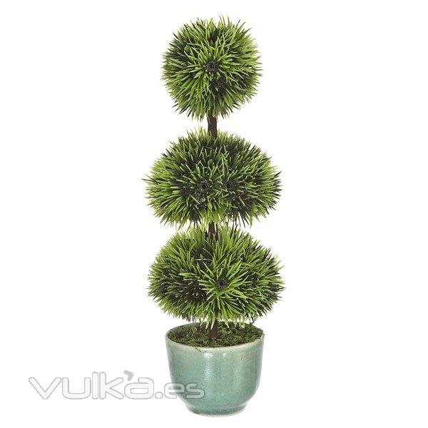 Plantas artificiales. Bonsai artificial topiary 3 bolas 20 en lallimona.com