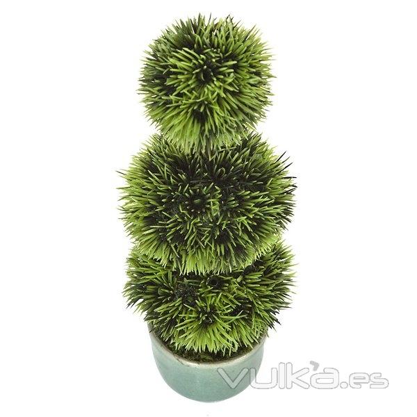 Plantas artificiales. Bonsai artificial topiary 3 bolas 20 en lallimona.com (2)