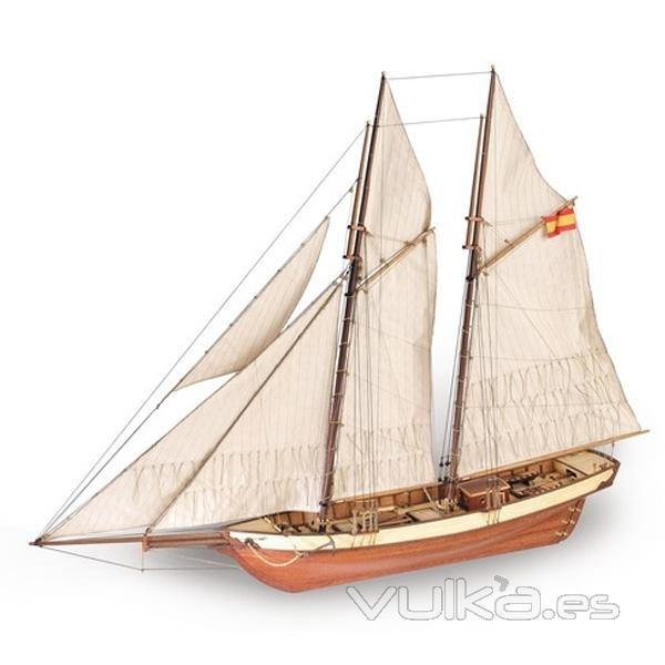 Maqueta naval Mistral goleta armada 1:35