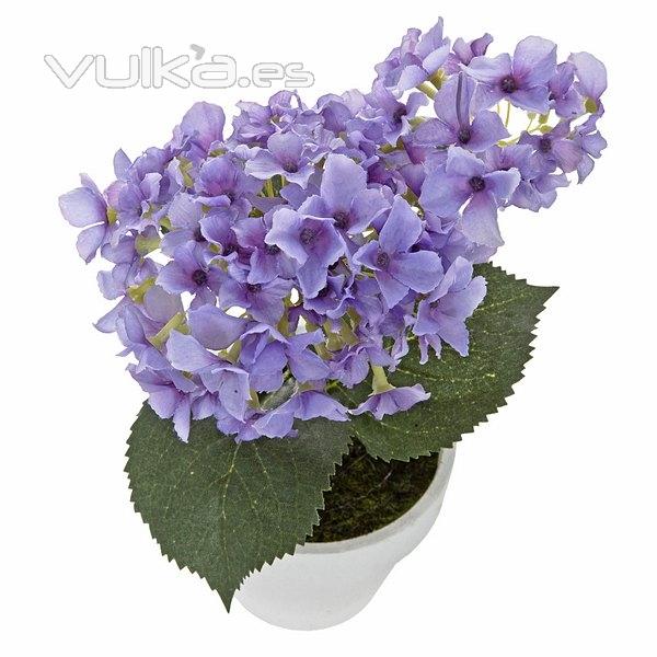 Plantas artificiales con flores. Planta hortensia artificial lila 21 en lallimona.com (1)