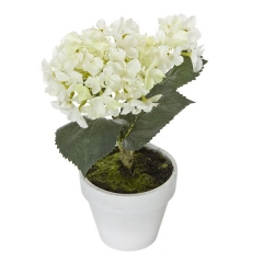 Plantas artificiales con flores. planta hortensia artificial blanca 21 en lallimona.com