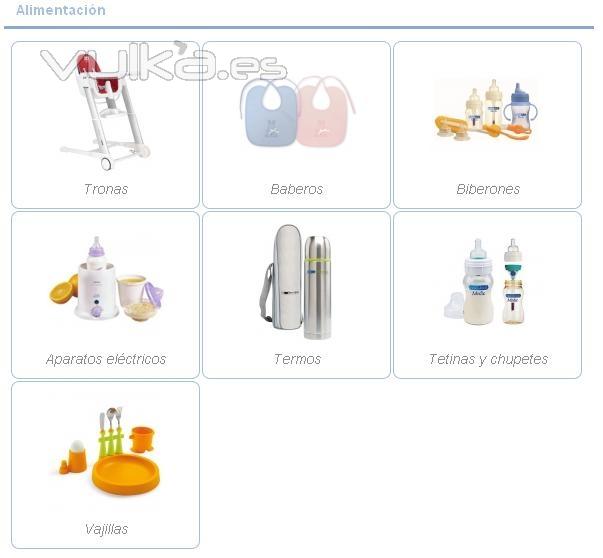 Biberones, tetinas, tronas y baberos para facilitar la alimentacin de los pequeines