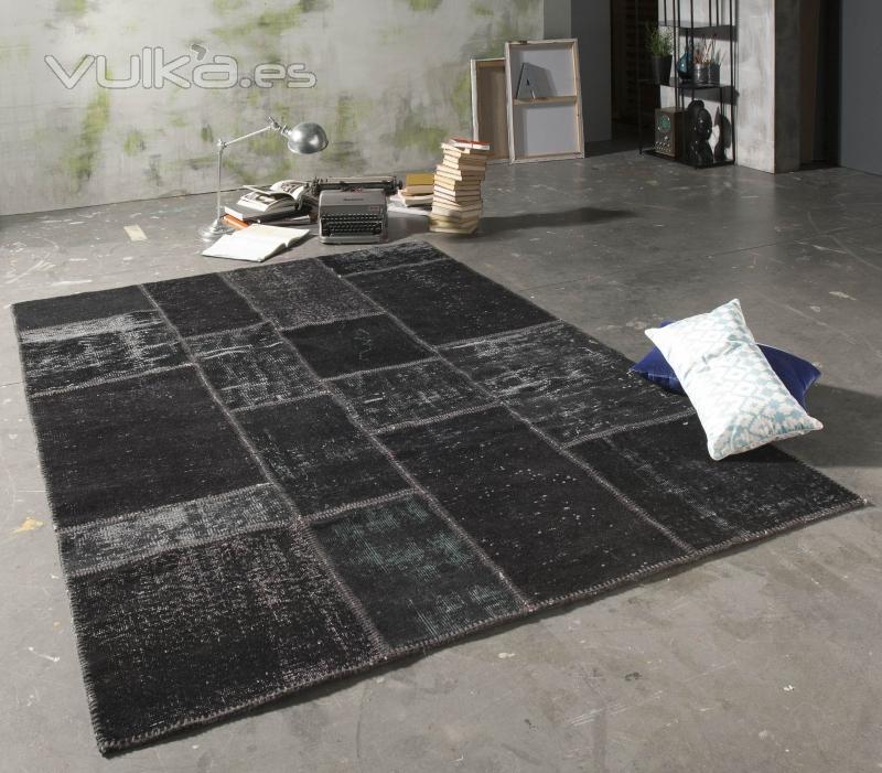 Alfombra Vintage Negra 