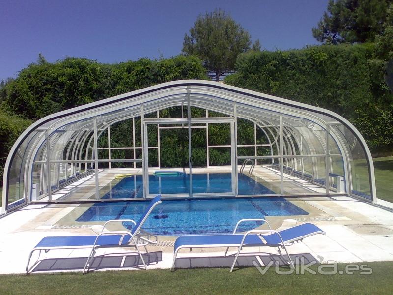 cubierta para piscina extensible