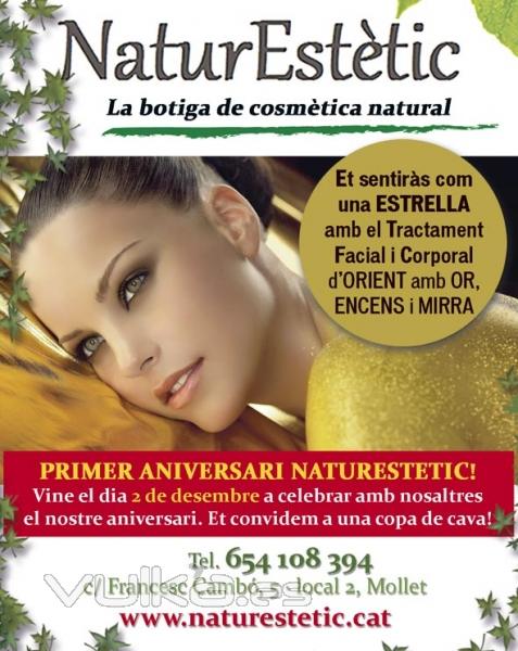 Las cestas de cosmtica natural un buen regalo para estas fiestas en Mollet del Valls.