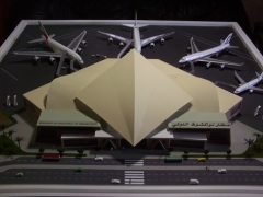 Maqueta de la terminal internacional del aeropuerto de nouakchott (mauritania).