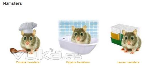 Hamsters: comida para hamsters, jaulas para hamsters, higiene de tu hamster, todo online!