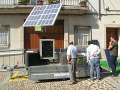 Esposicion de bombeo de agua con energia solar, coria, caceres