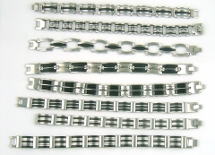 Pulseras acero 316l y caucho