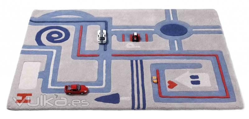 Alfombra infantil, circuito automovilstico, CASPER MB. De Pablo Paniker.