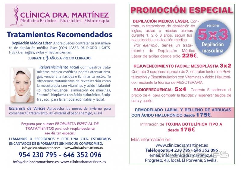 Clinica esttica Dra. Martnez Sevilla. Depilacin mdica, nutricin y fisioterapia