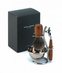 Set completo de afeitado clasico de acca kappa en madera kotibe