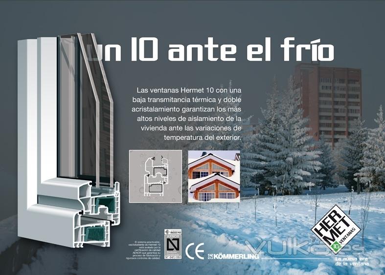 No pasar frio con nuestras ventanas de PVC Hermet 10