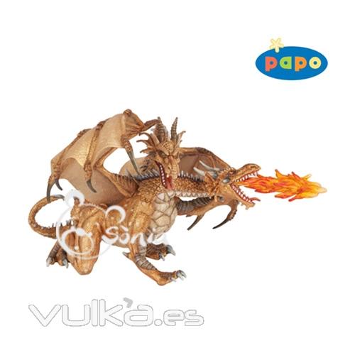 Figura dragn dos cabezas PVC.