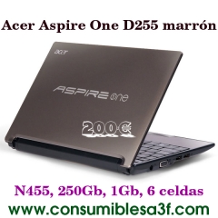 Acer aspire one (n455, 250gb, 1gb, 6 celdas)