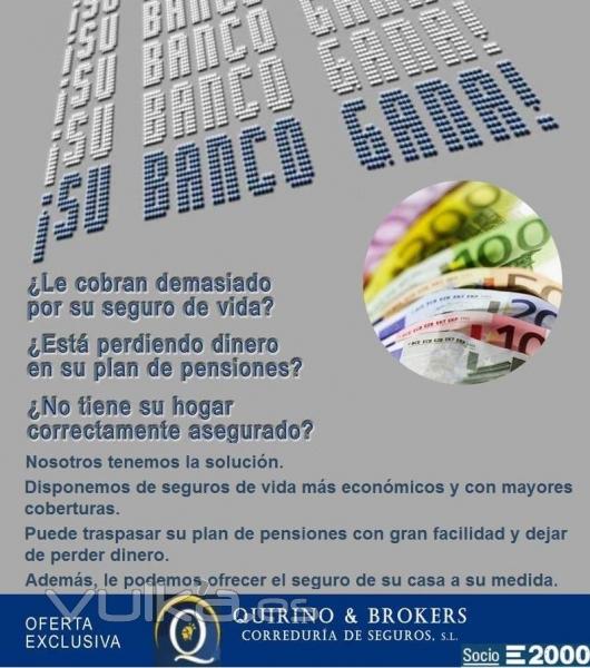 QUIRINO & BROKERS - Oferta especial VIDA, PENSIONES, HOGAR. etc.