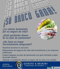 Quirino & brokers - oferta especial vida, pensiones, hogar. etc.