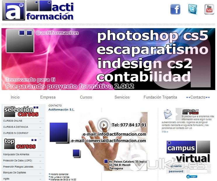 Portada de la web actiformacion.com