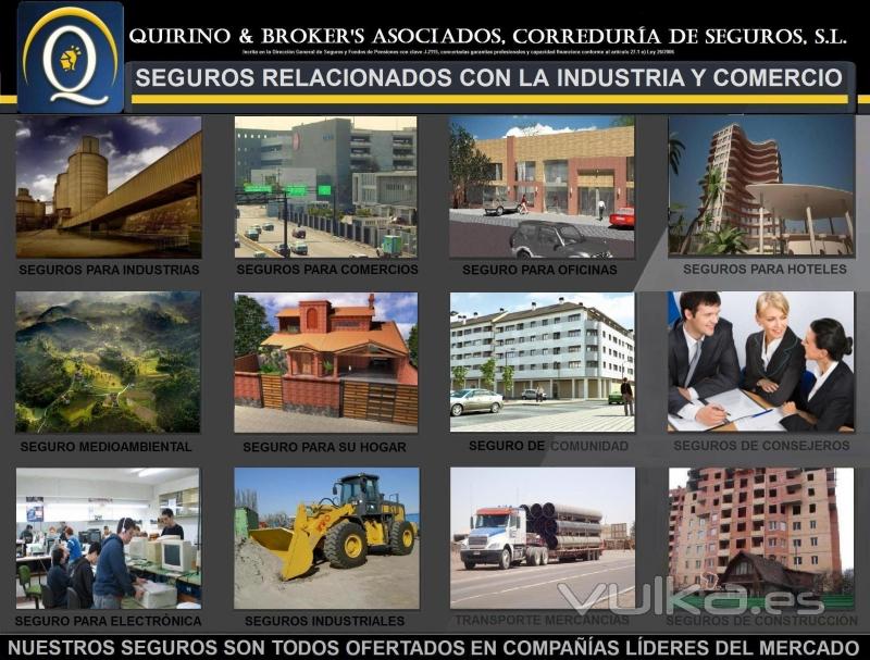 QUIRINO & BROKERS - Seguros ms populares relacionados con industria y comercio.