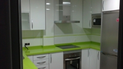 Cocina puertas laminado blanco brillo