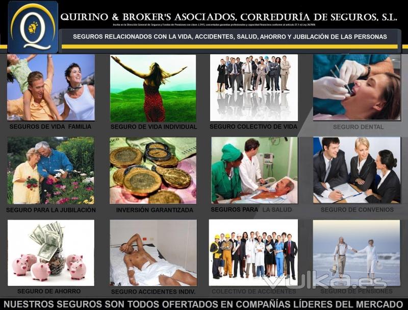 QUIRINO & BROKERS - Seguros relacionados con VIDA , AHORRO Y PENSIONES.