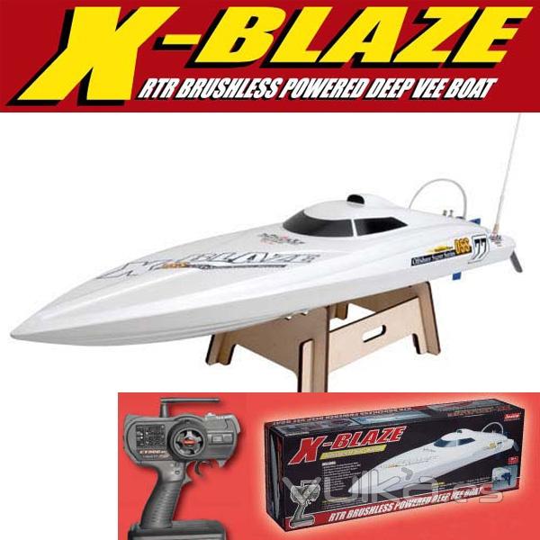 Lancha X-Blaze 2.4 Ghz Brushless rc electrica Joysway blanca