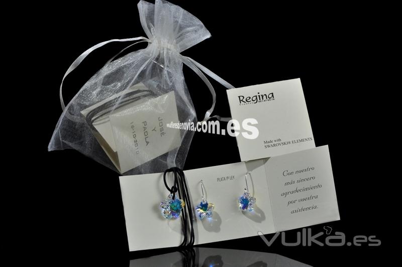 Conjunto Flor realizado con SWAROVSKI® ELEMENTS