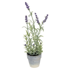 Plantas artificiales con flores planta lavanda artificial con maceta bicolor 26 en lallimonacom