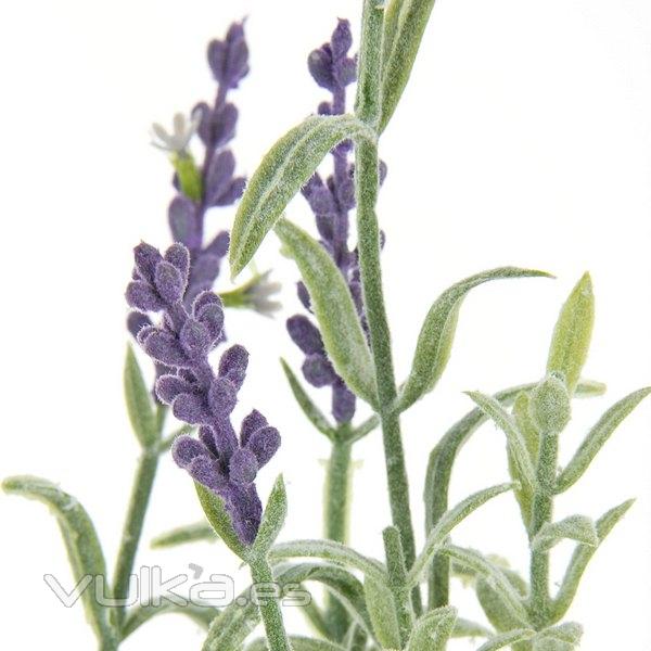 Plantas artificiales con flores. Planta lavanda artificial con maceta bicolor 26 en lallimona.com 2