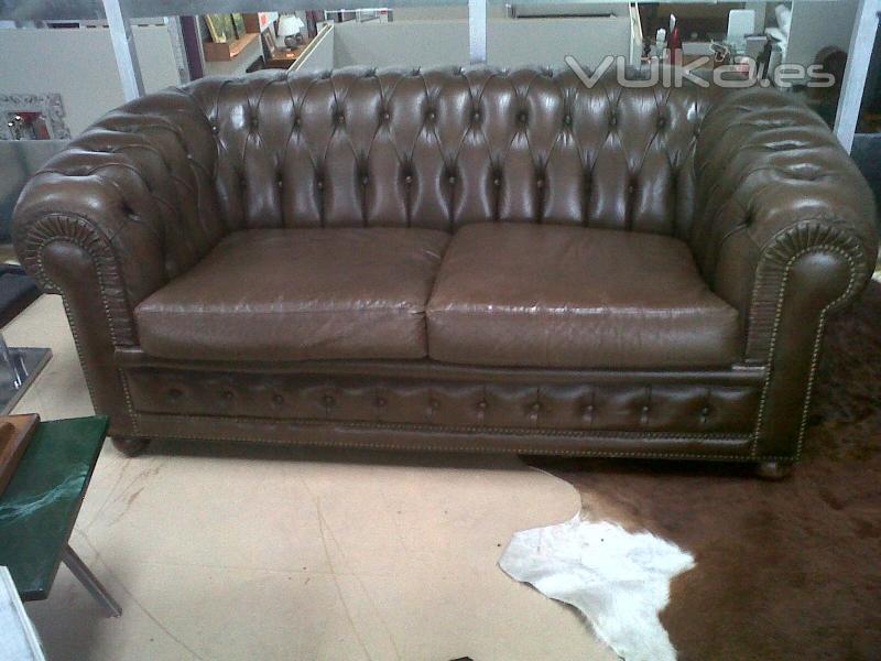sofa chester original piel aos 60