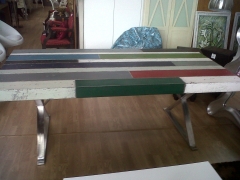 Mesa comedor 200 x 100 patas acero tapa en madera variedad de colores