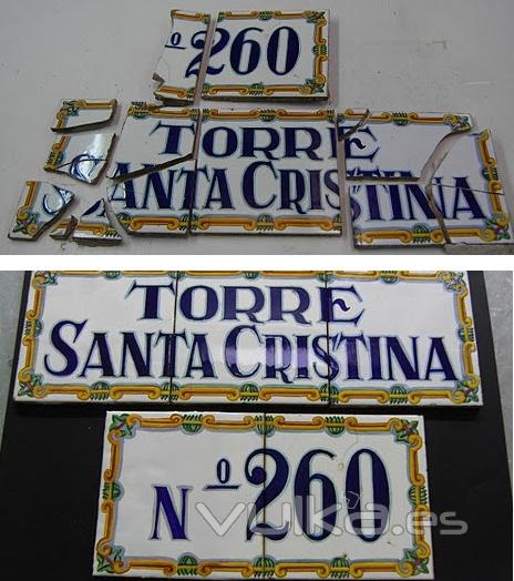 RESTAURACION DE PORCELANA - AZULEJOS