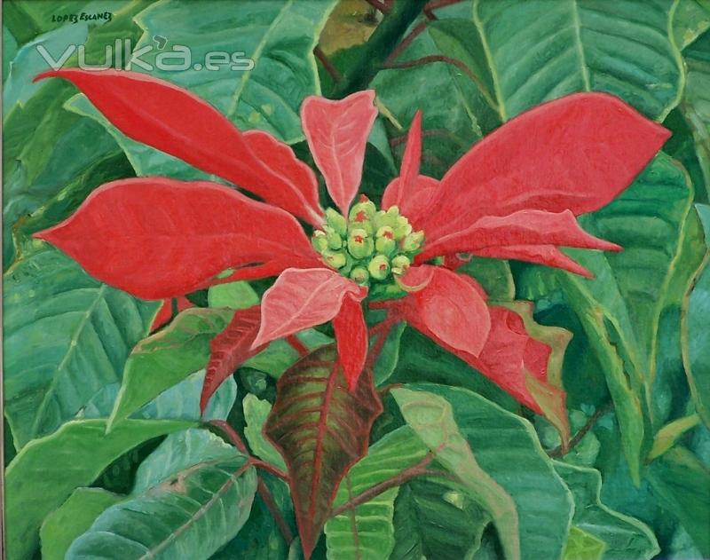 FLOR., DE PASCUA. leo sobre Lienzo. 41x33 cm. Ao 1995