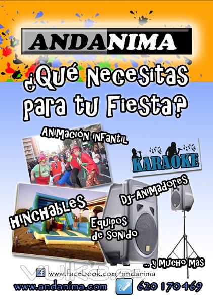 Qu necesita para su fiesta? Castillos Hinchables, Payasos, Magos, Animacin Infantil... ANDANIMA