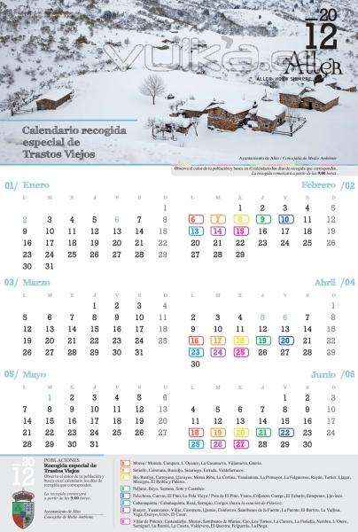 CALENDARIO 2012 ALLER: Recogida Especial Trastos Viejos