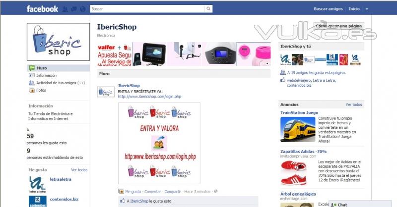 Tambin estamos en Facebook: Vistanos: http://www.facebook.com/ibericshop.com.tv