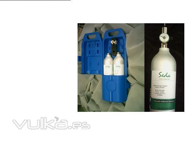 Botellas de gas patrn para comprobacin de sus equipos