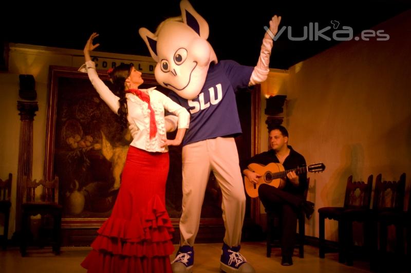 The Billiken polishes his Flamenco moves and even gets to perform in a Tablao de Flamenco, where people drink and ...