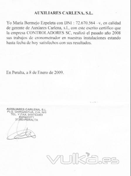 carta de recomendacion