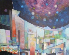 Tec mixta s/lienzo 3d - oscar carballo - cupula celeste - med 81 x 100 - 1500 eur ahora 1350 eur