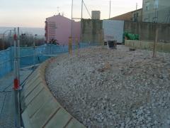 Murallas del revellin detalle reconstruccion del bocel