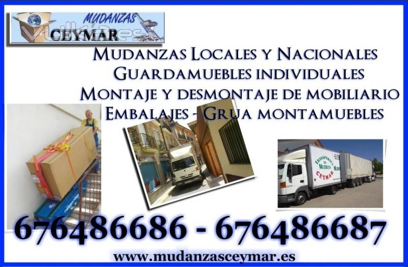 Mudanzas Ceymar. Servicios locales y nacionales. Guardamuebles