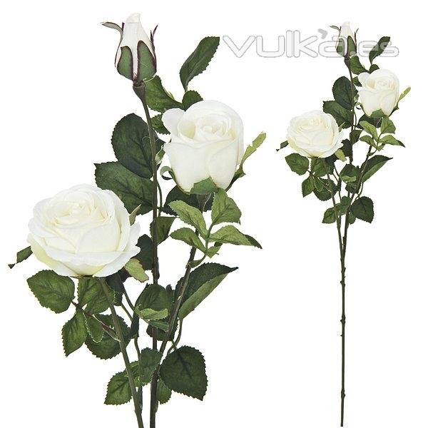 Flores artificiales. Rama rosas artificiales crema68 en lallimona.com (1)