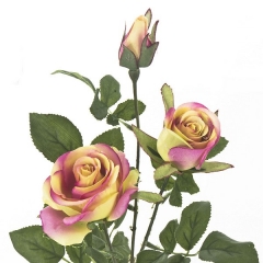 Flores artificiales rama rosas artificiales bicolores 68 en lallimonacom