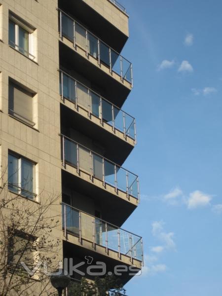 Detalle de restauracin de fachada de edificio privado