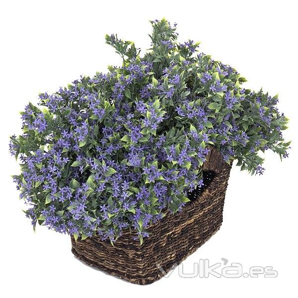 Plantas artificiales con flores. Planta amsonia artificial flores lilas en lallimona.com (4)