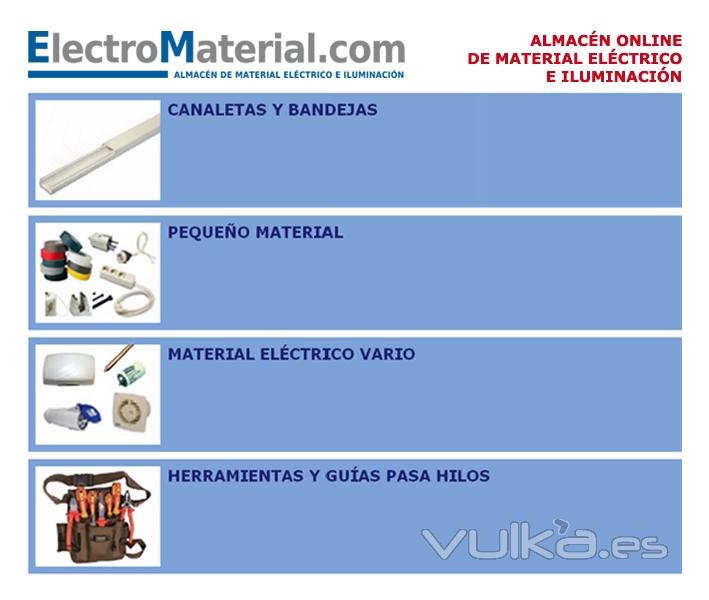 canaleta, bandeja, cebador, herramienta electrica, extractor, timbre, pica tierra